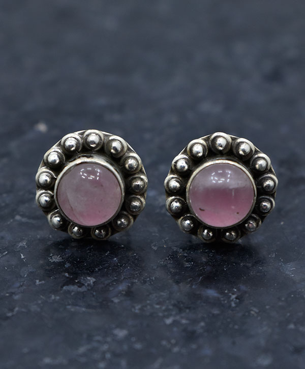 Rose Quartz - Stud Earrings - The Orchid Gifts of Madeira