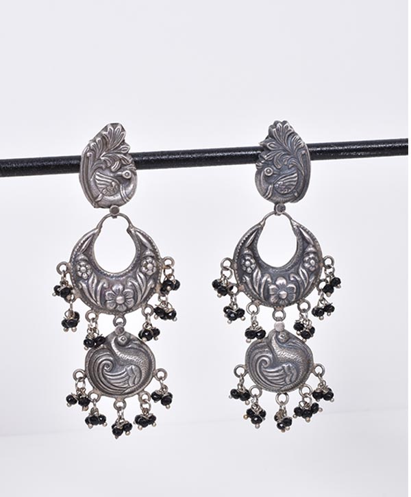 Korean Style Peacock Design Earrings